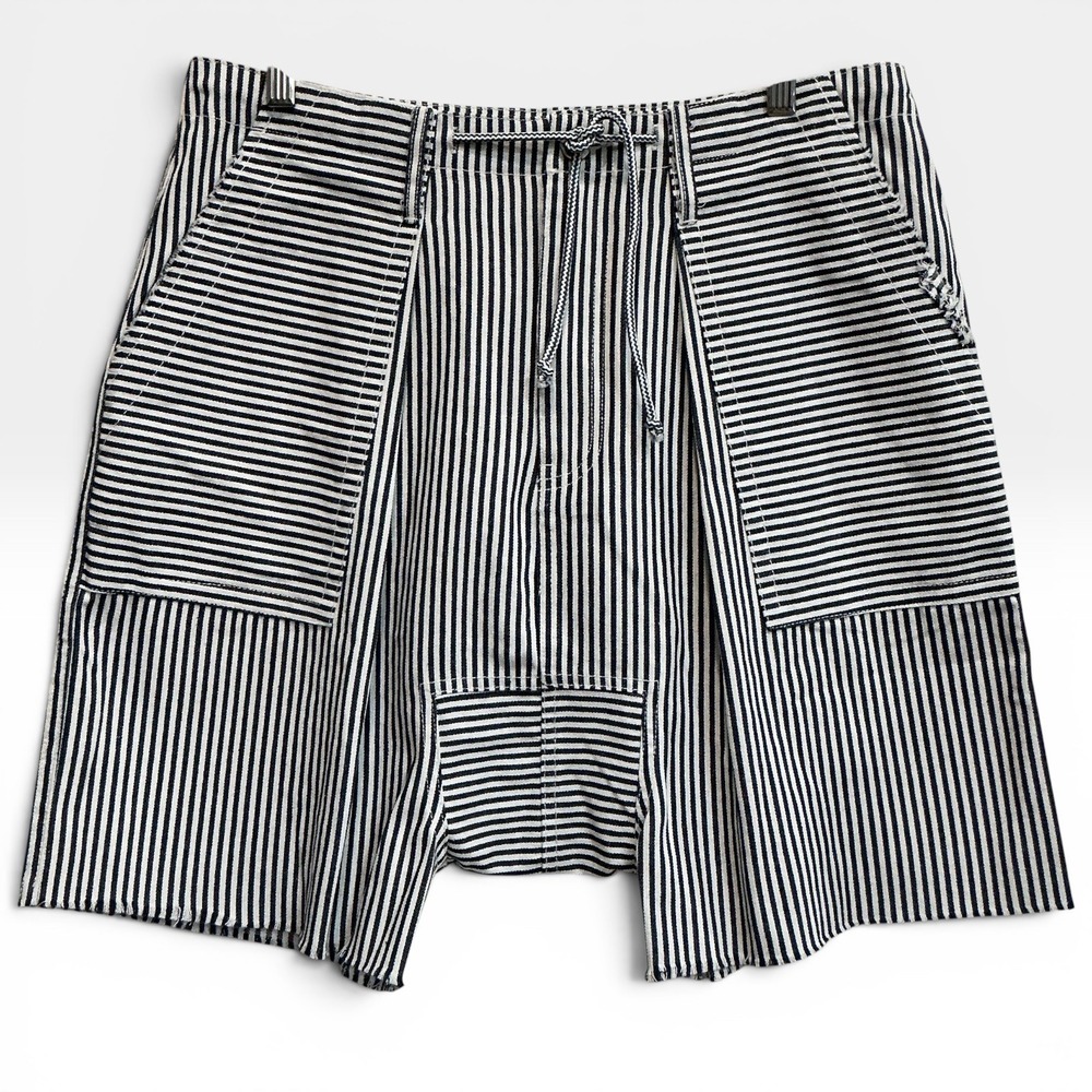 Jaded Gypsy Olivia Navy Striped Harem Drop Crotch Shorts NWT Womens S / M
